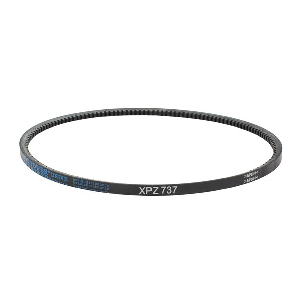 D&D XPZ737 Cogged, Metric V-Belt, 737mm Outside Length, 10 mm Top Width, 1 Ribs XPZ737 - main